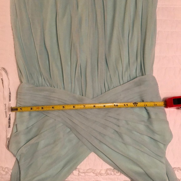 David’s Bridal Bridesmaid Dress w/ Cowl Back MINT - Picture 3 of 8